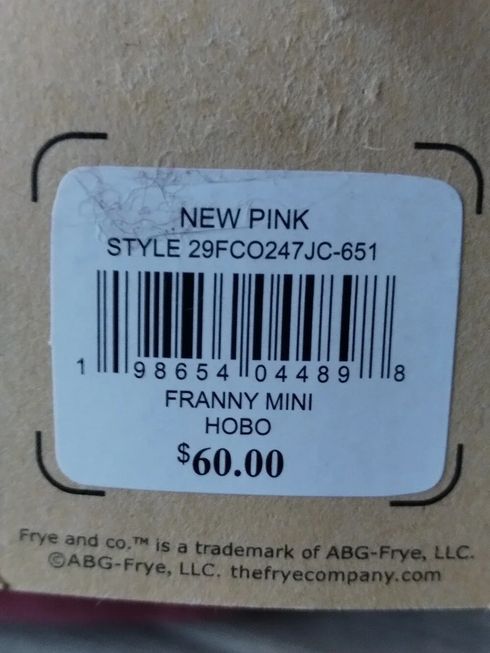 Frye and Co. Franny Mini Hobo Purse Pink